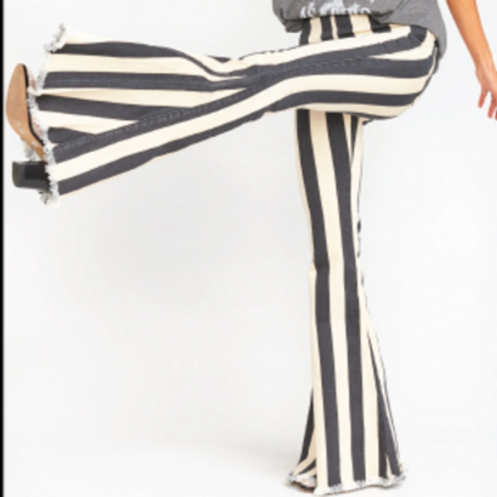Show Me Your Mumu Casablanca Stripe Berkeley Bells L EUC